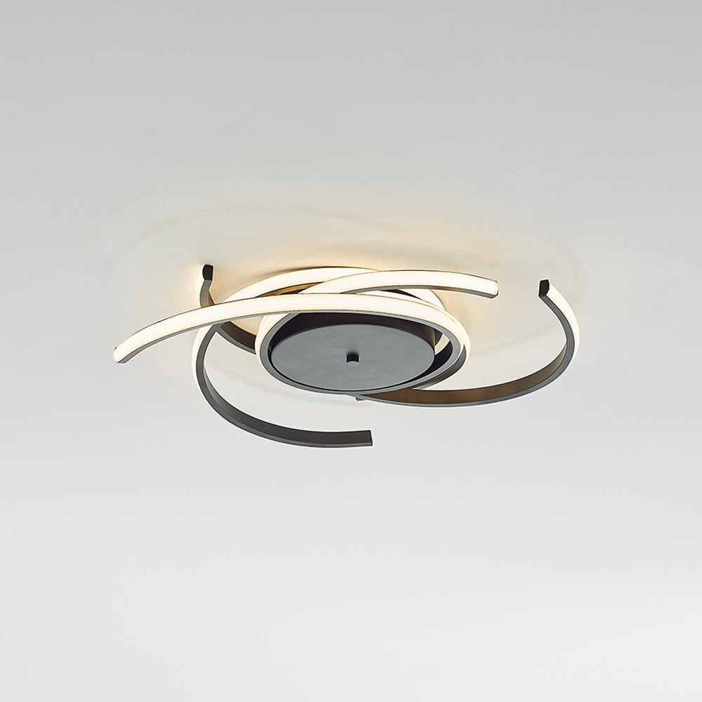 Lacey Modern Multi Arc Linetype Ceiling Light,Black/White