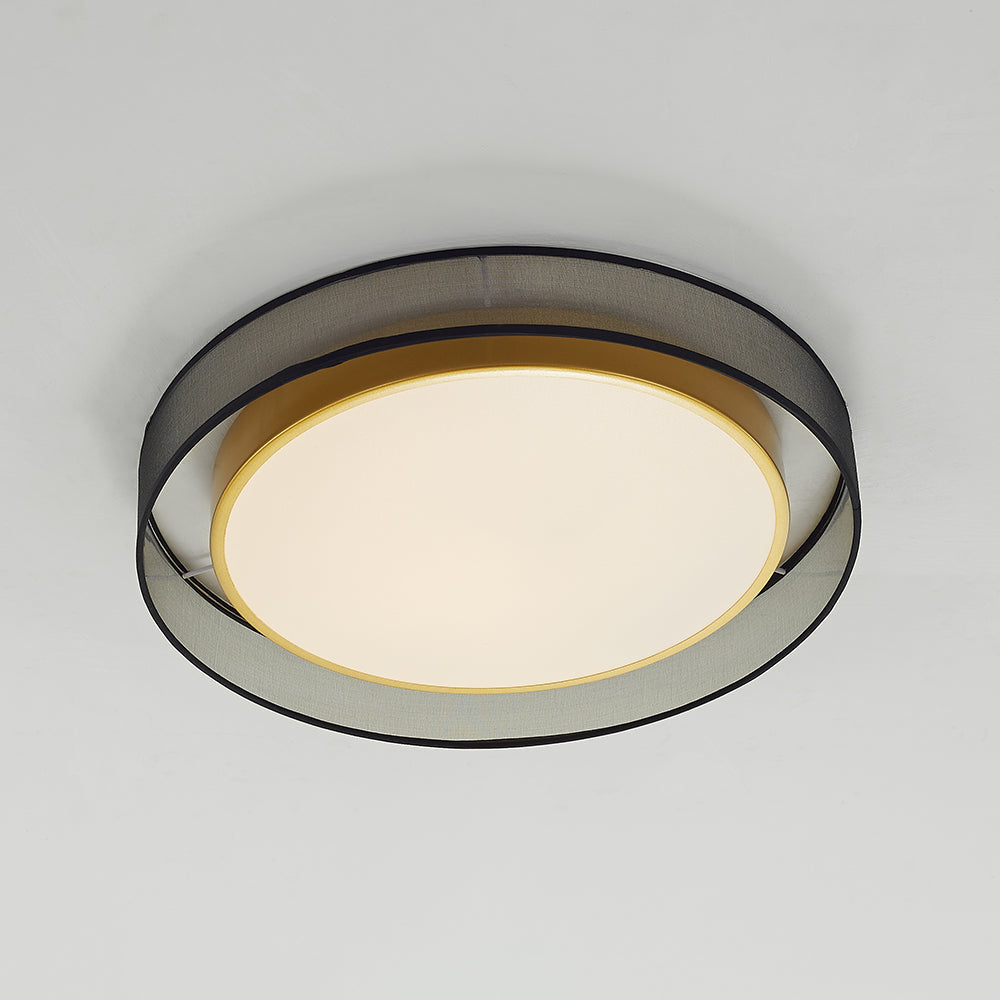 Quinn Nordic Modern Round LED Flush Mount Ceiling Light, Gold