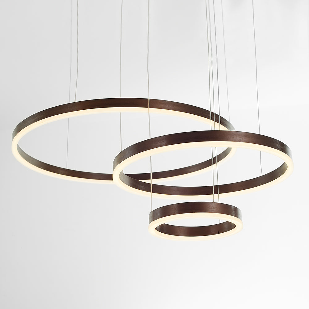 Arisha Modern Pendant Light Tir-Circle, Black/Gold/Coffee, Metal