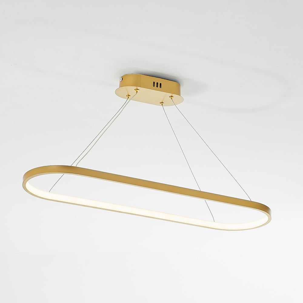 Edge Oval Minimalist Hanging Pendant Light