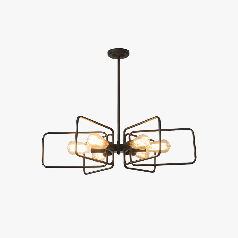 Alessio Industrial LED Chandelier Metal Living Room Bedroom