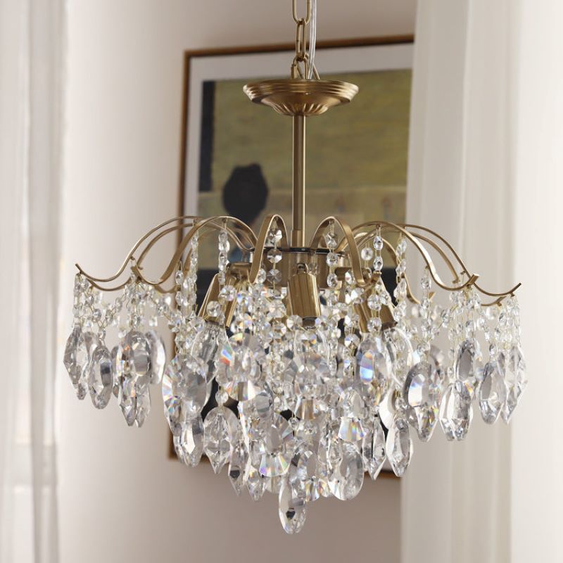 Marilyn Retro Crystal Chandelier Glass Metal Living Room