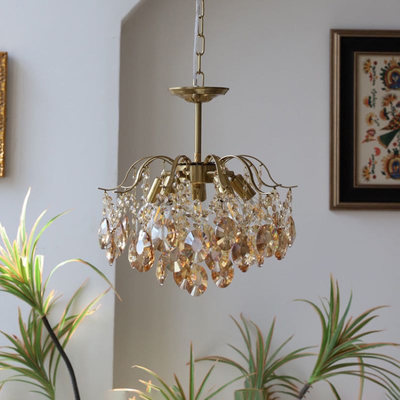 Marilyn Retro Crystal Chandelier Glass Metal Living Room