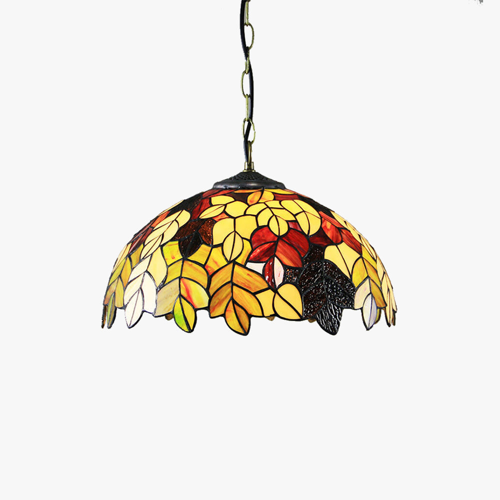 Eryn Rustic Colorful Pendant Light Stained Glass Metal Bedroom