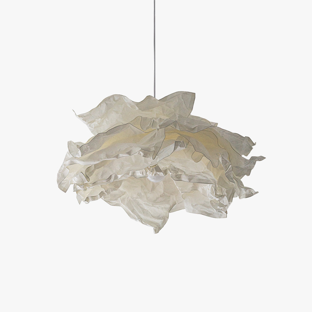 Ritta Wabi-Sabi Cloud Metal Paper LED Pendant Light Study Bedroom