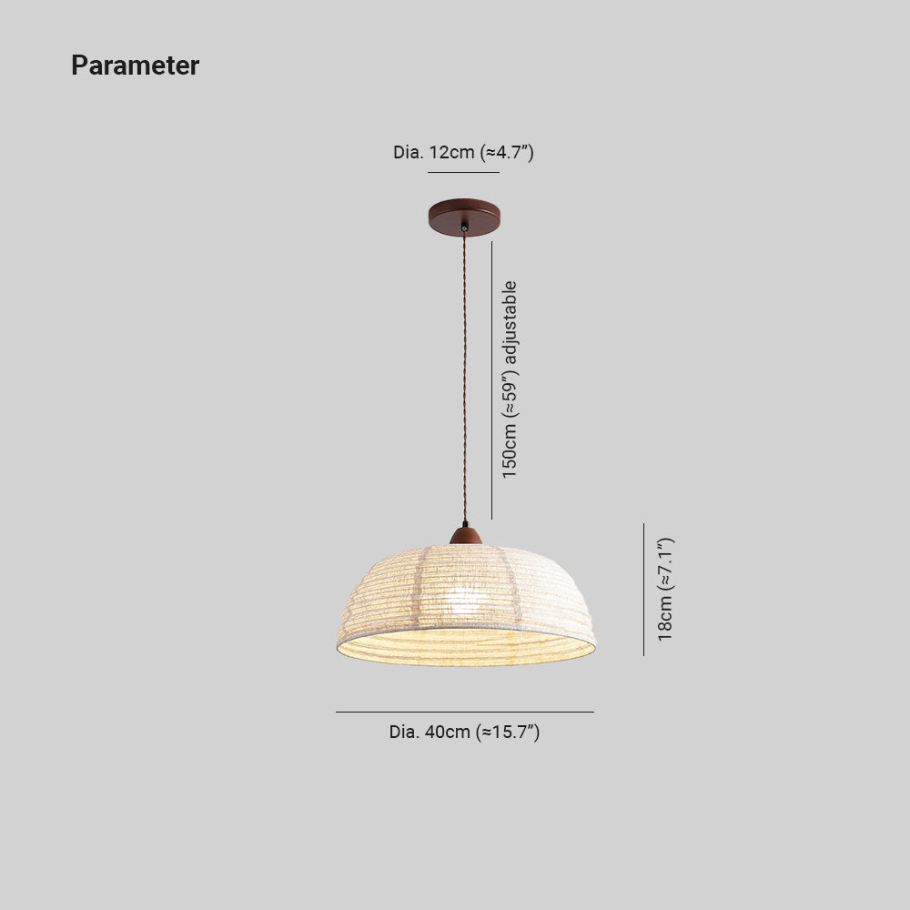 Ritta Retro Lantern Wooden Farbic Pendant Light Study Kitchen