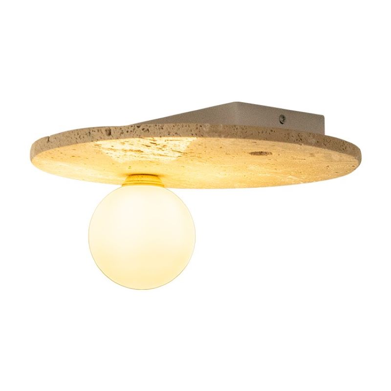 Cairns Modern Globe Metal Glass Flush Mount Ceiling Light Living Room