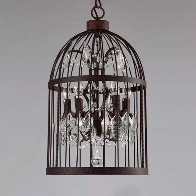 Cooley Designer Industrial Vintage Birdcage Pendant Light