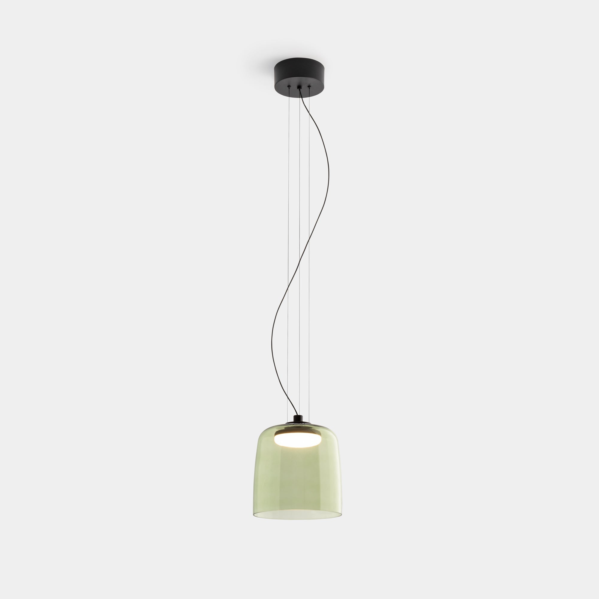 Morandi Modern Bowl-shaped Pendant Light Glass Dining Room