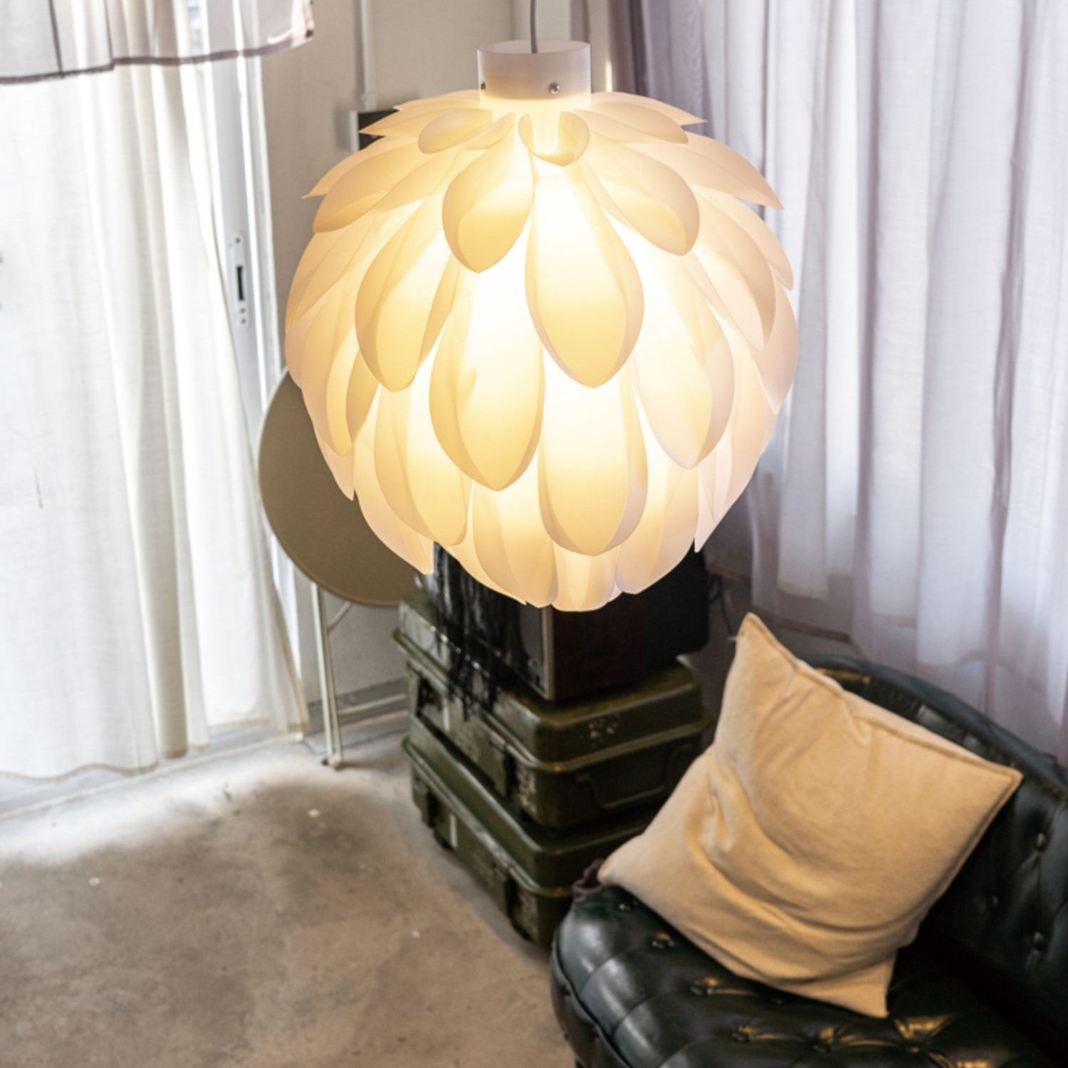 Hailie Design Metal PVC Cone LED Pendant Light Study Bedroom