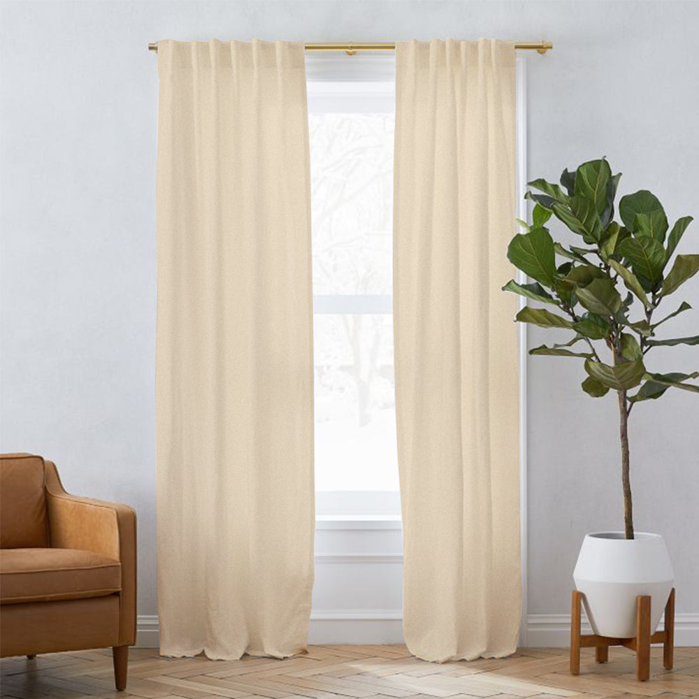 Sunny Linen Blackout Curtain Soft Top