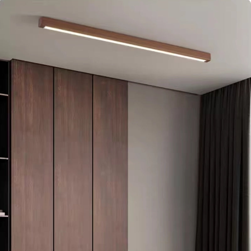 Edge Linear Ceiling Light, Wood, 23.6"/39.4"