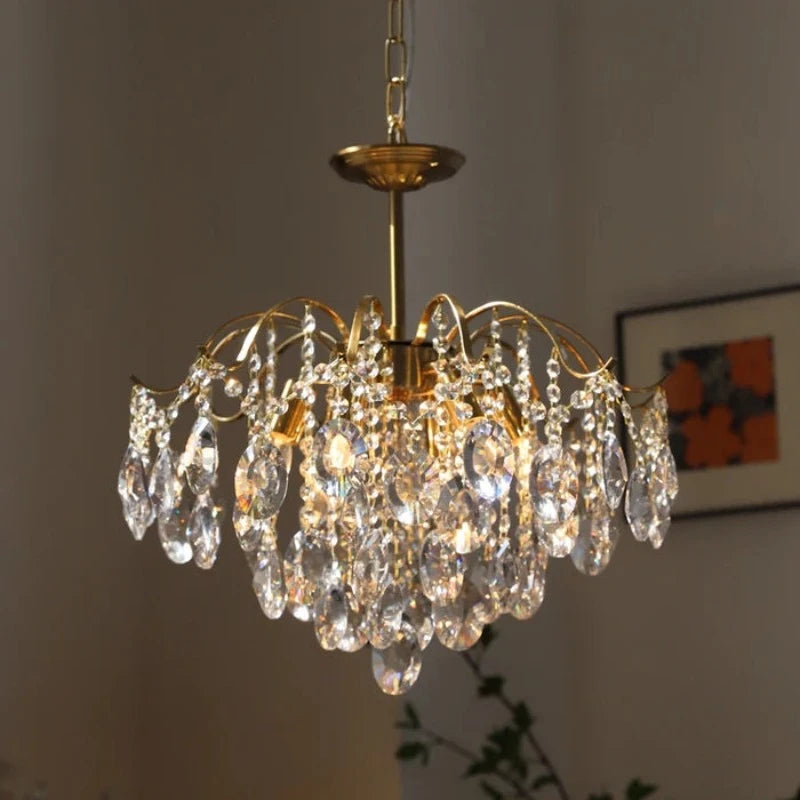 Marilyn Retro Crystal Chandelier Glass Metal Living Room