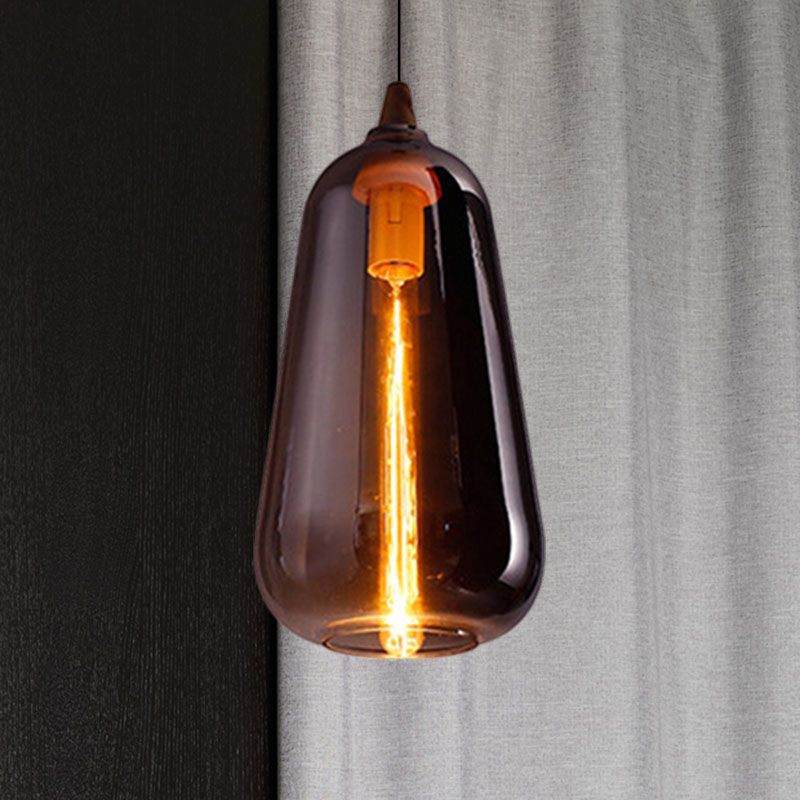 Hailie Modern Art Amber Pendant Light Glass Metal Bedroom