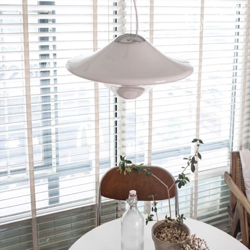 Hailie Modern UFO Metal Glass LED Pendant Light Study Bedroom