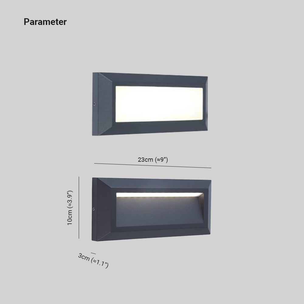 Orr Modern Metal Rectangular Outdoor Deck/Step Light, Black