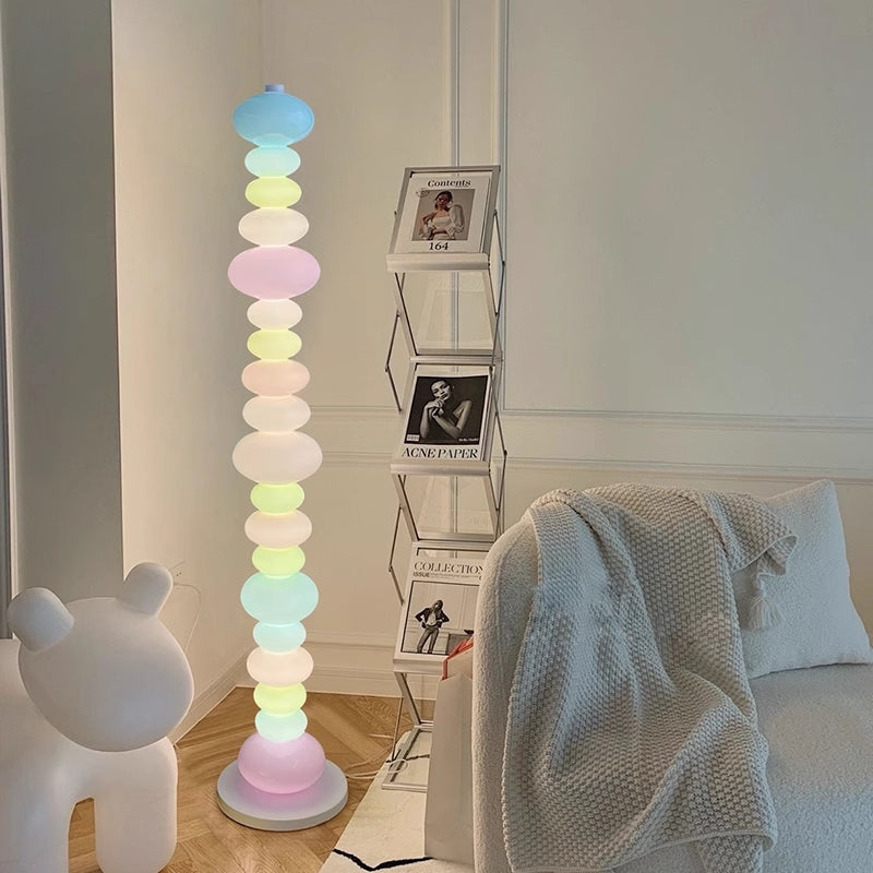 Morandi Rainbow Candy Unique Glass Floor Lamp