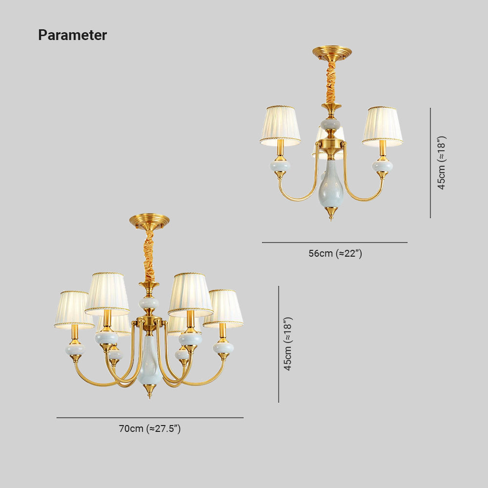 Alessio Retro Elegant Fabric Chandelier