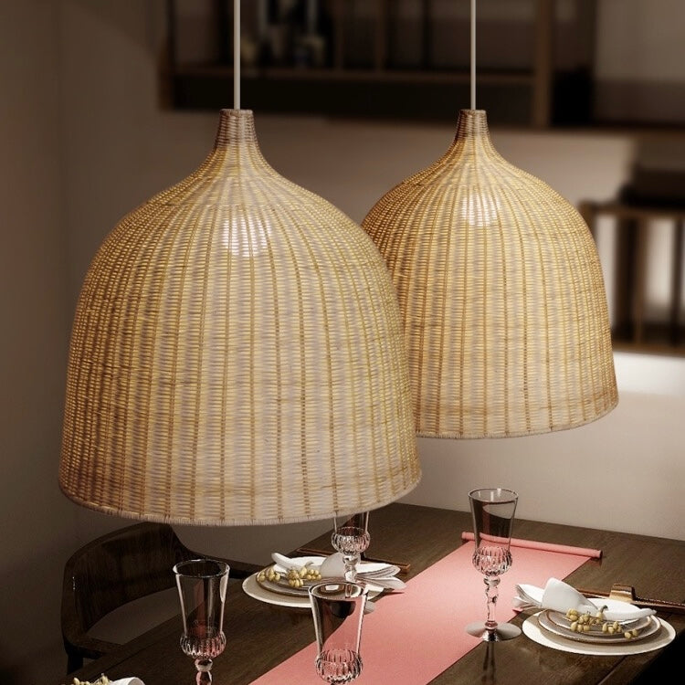 Muto Modern Rattan Pendant Light  Over Dining Table/Bedroom