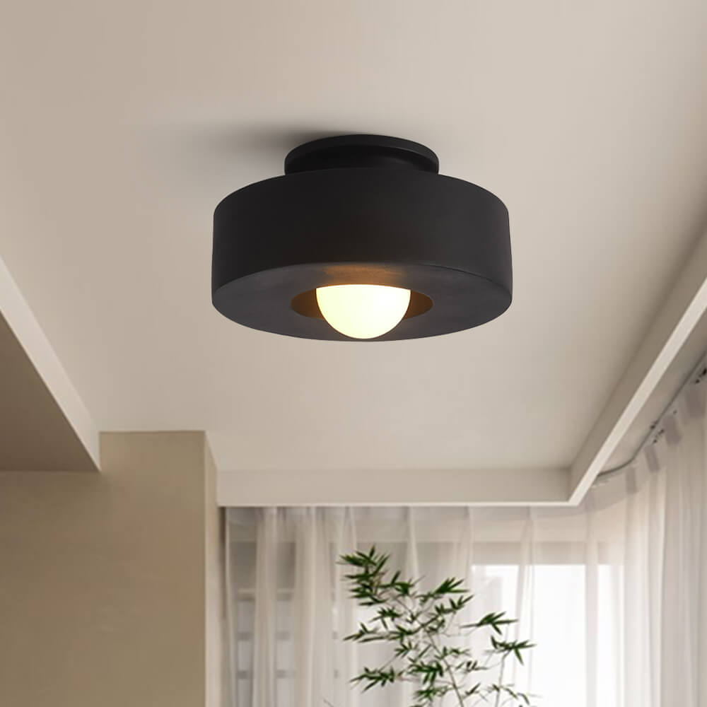 Morandi Nordic Macaron Flush Mount Ceiling Light Resin Bedroom