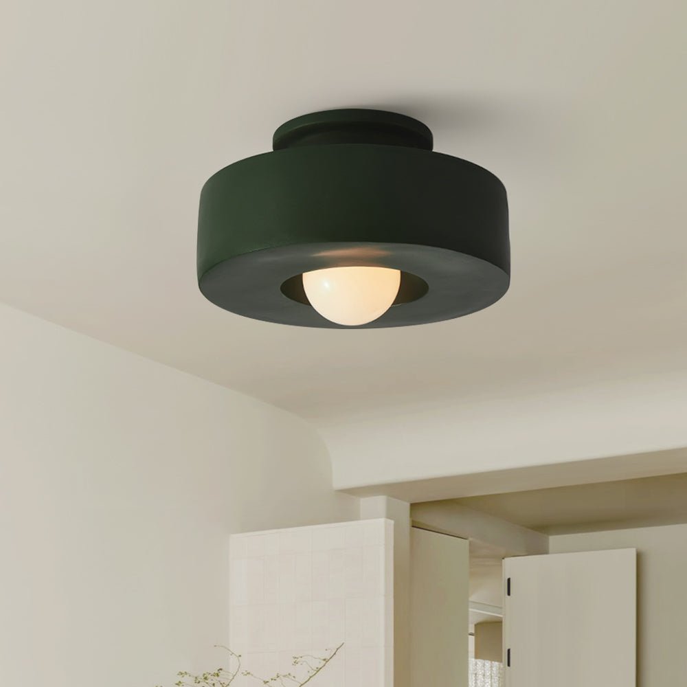 Morandi Nordic Macaron Flush Mount Ceiling Light Resin Bedroom