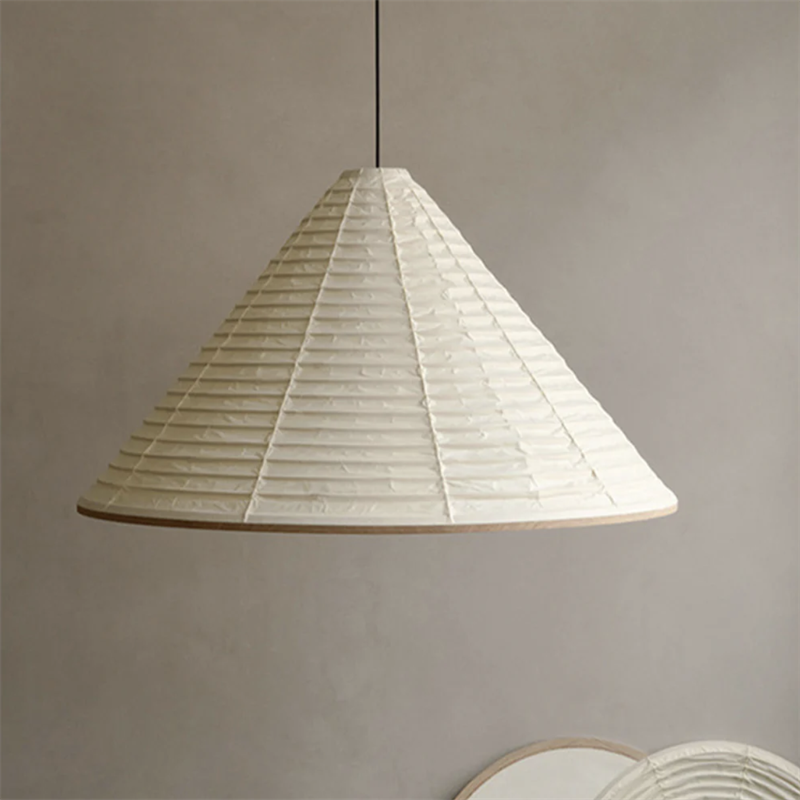 Byers Modern Conical Metal Paper Pendant Light Bedroom