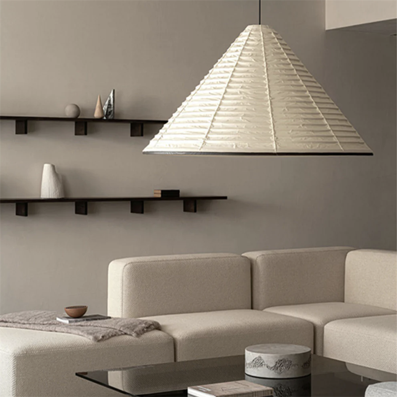 Byers Modern Conical Metal Paper Pendant Light Bedroom