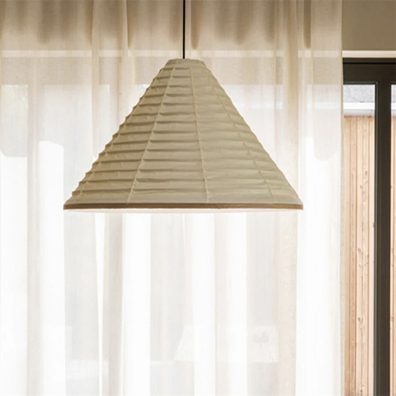 Byers Modern Conical Metal Paper Pendant Light Bedroom