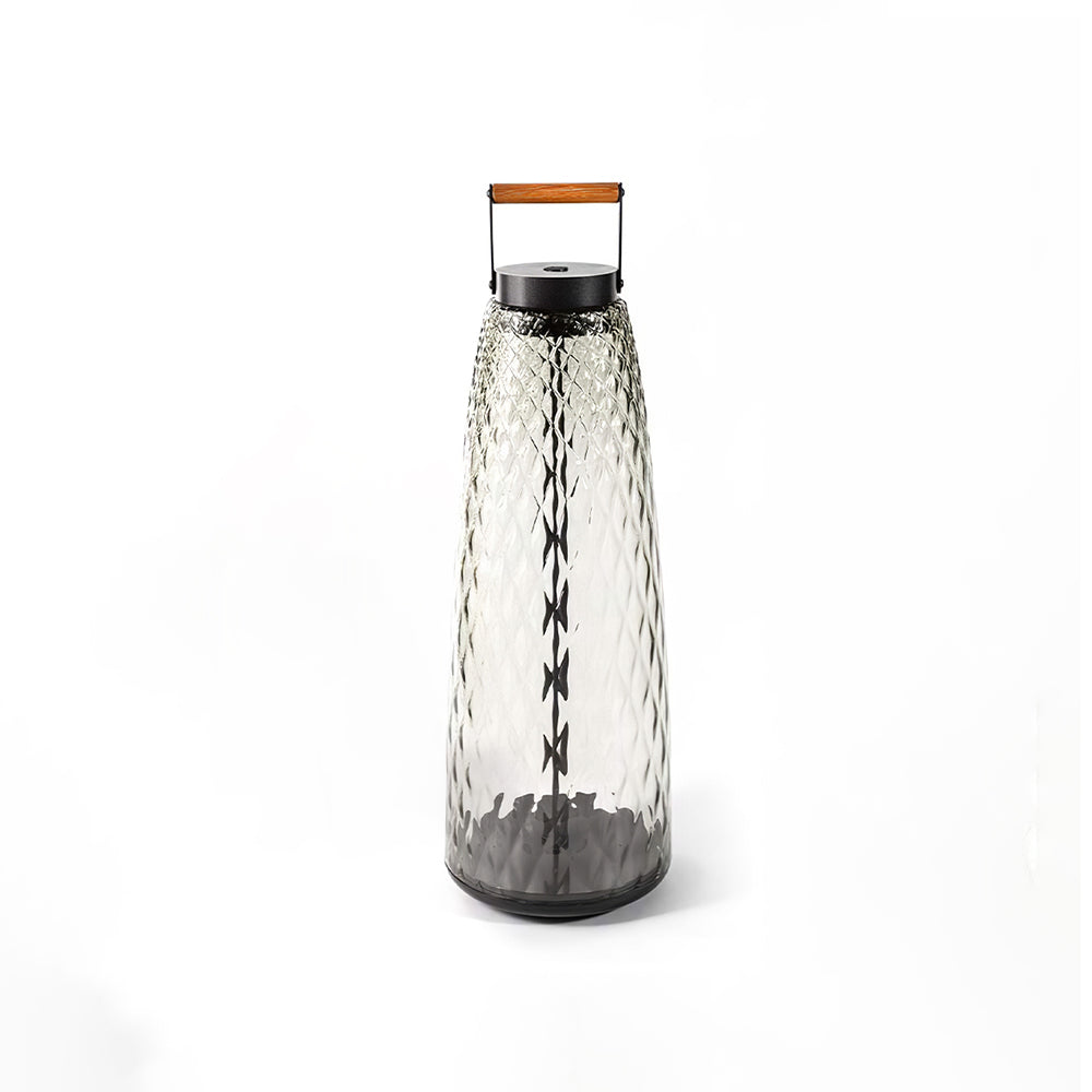 Hailie Vintage Lantern Metal/Glass Outdoor Floor Lamp