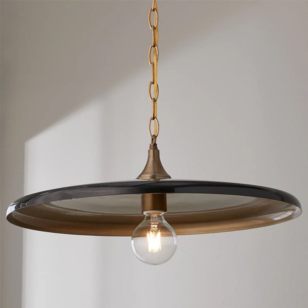 Alessio Industrial Vintage Metal Pendant Light White/Black/Gold Living Room