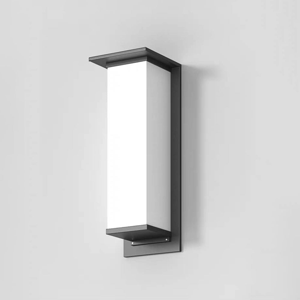 Orr Moden Solar Rectangular Metal/Acrylic Outdoor Wall Lamp, White/Black
