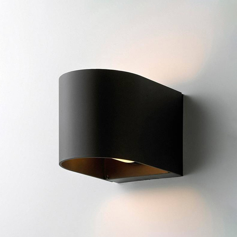 Orr Modern Cylinder Metal Outdoor Wall Lamp, Balck