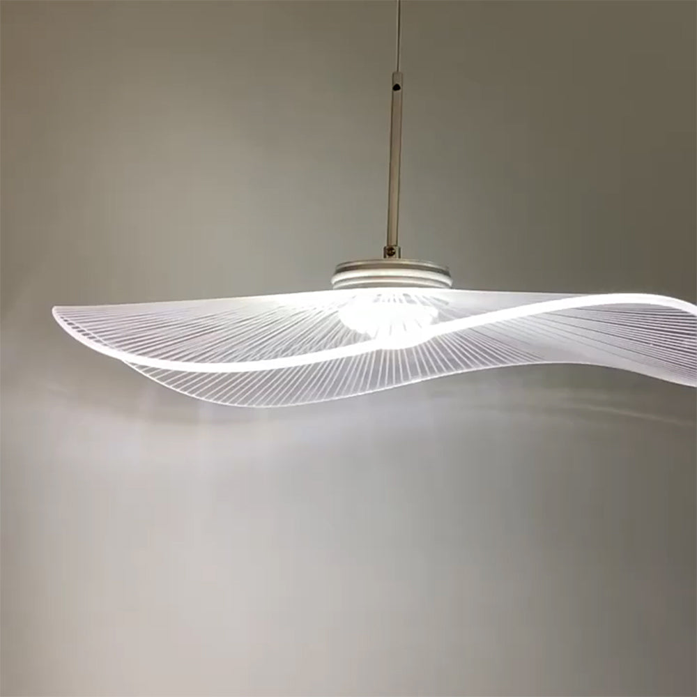 Carins Designer Lotus Leaf Shaped Metal Pendant Light,White