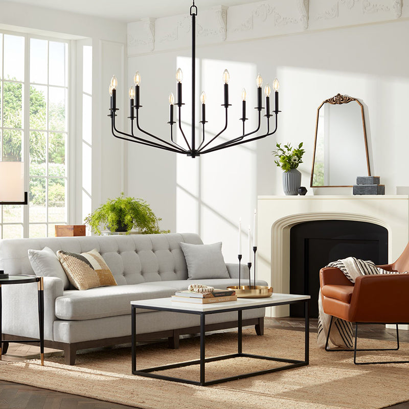 Alessio Modern Industrial LED Chandelier Metal Living Room