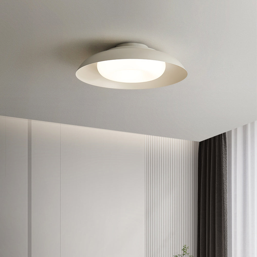 Carins Nordic Bowl Acrylic Flush Mount Ceiling Light, White