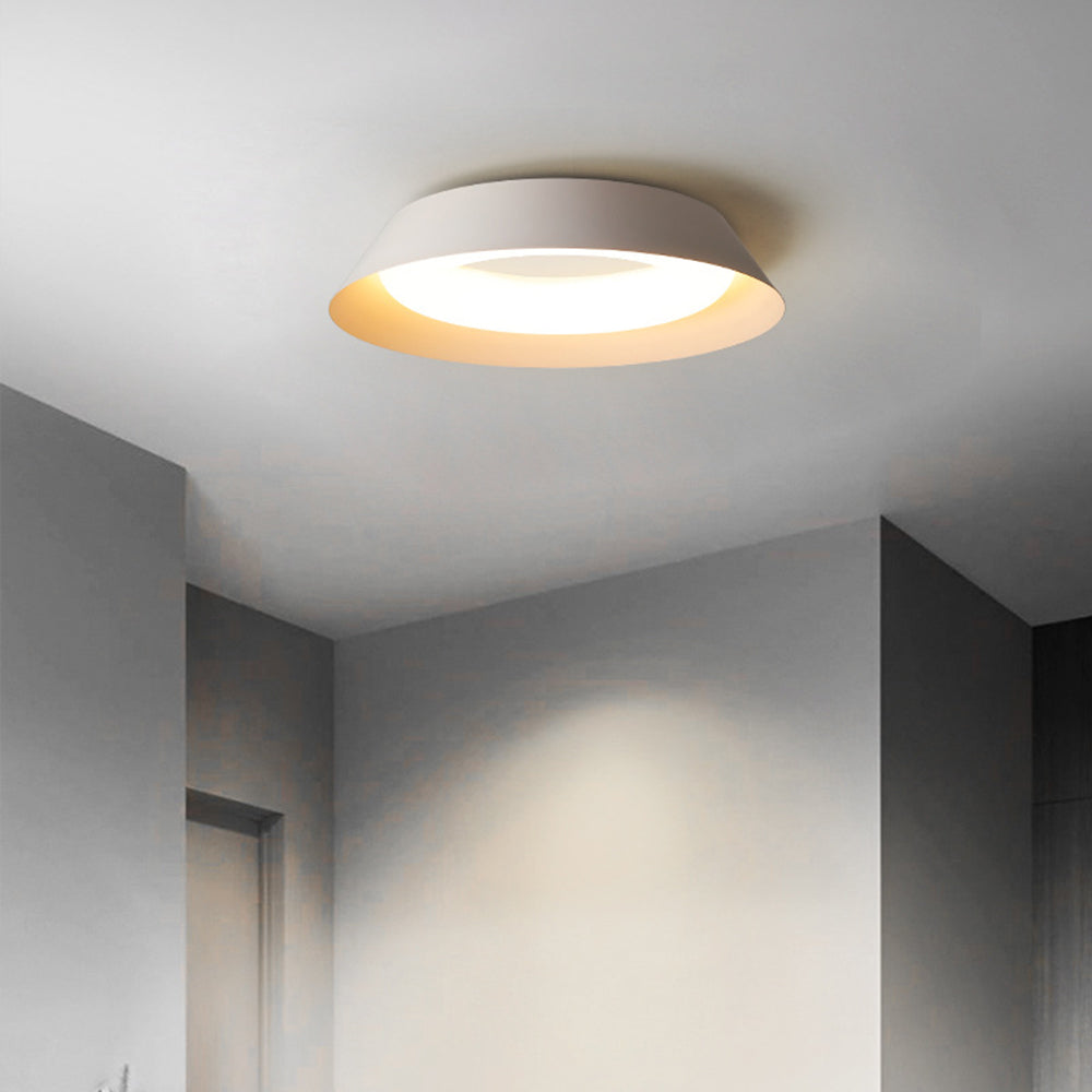 Quinn Nordic Bowl Metal/Acrylic Flush Mount Ceiling Light, White