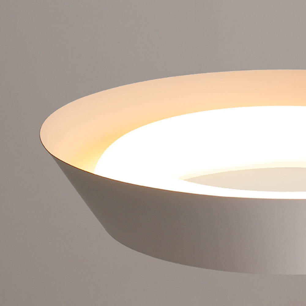 Quinn Nordic Bowl Metal/Acrylic Flush Mount Ceiling Light, White