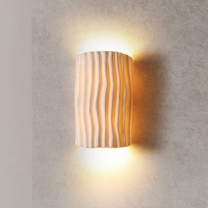 Morandi Retro LED Wall Lamps White/Grey/Orange/Green Resin Bedroom
