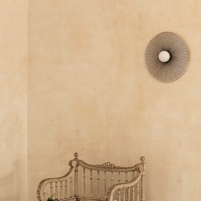 Morandi Vintage LED Wall Lamp Circle Resin Living Room Bedroom