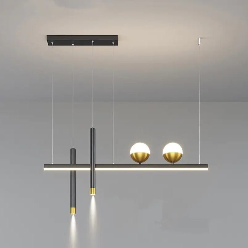 Madina Modern Globe Metal/Acrylic Pendant Light, Dining Room