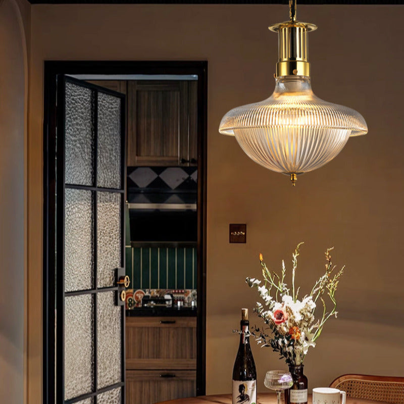 Alessio Vintage Industrial LED Pendant Light Glass Bedroom Kitchen