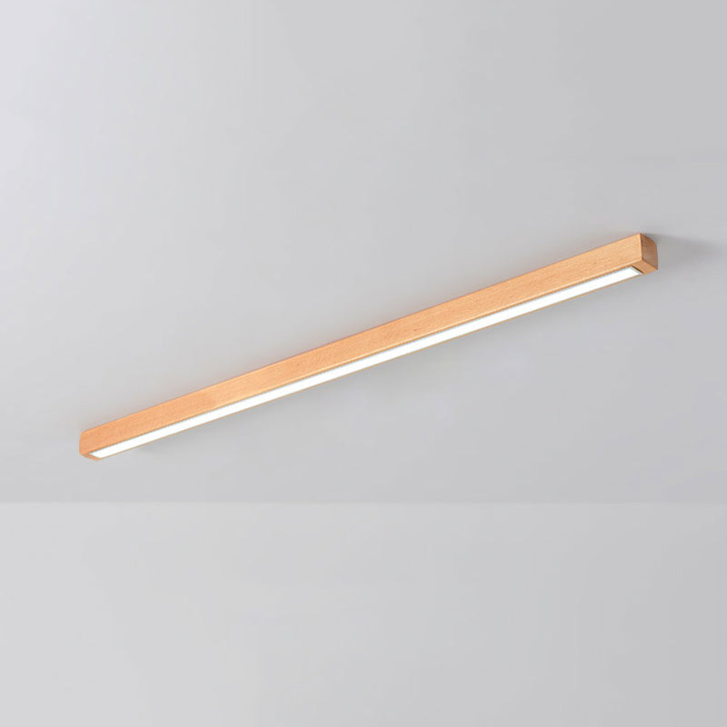 Edge Linear Ceiling Light, Wood, 23.6"/39.4"