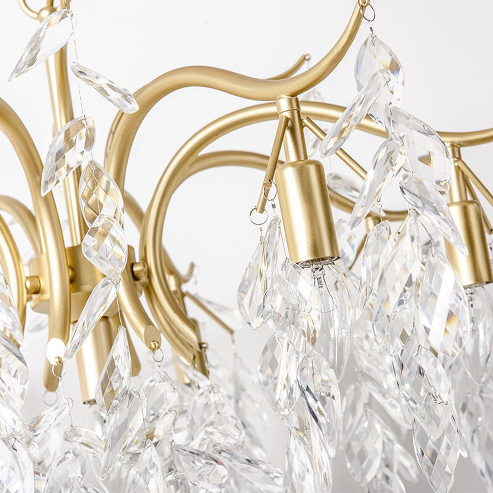 Marilyn Modern Crystal Metal Luxury Chandelier, Black & Gold