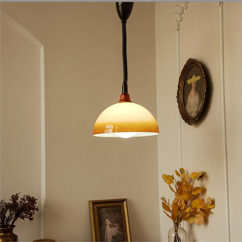 Hailie Retro LED Round Pendant Light Adjustable Dining Room