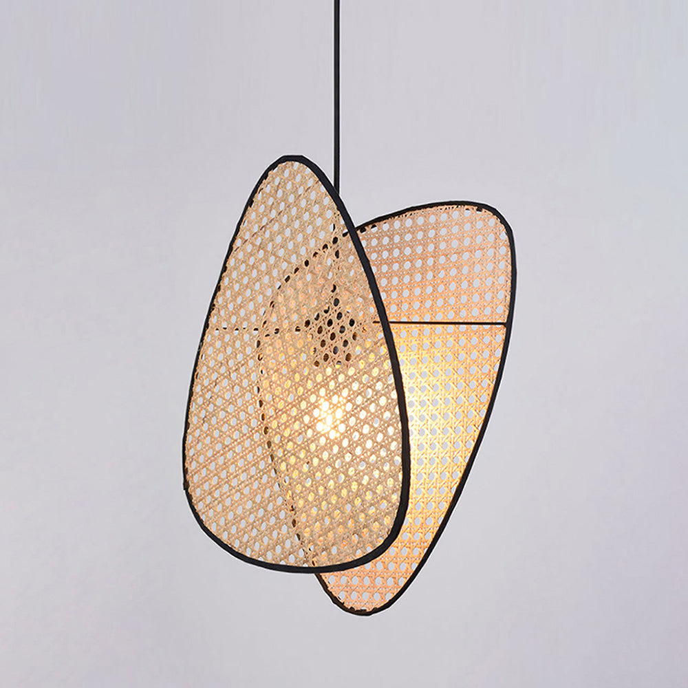 Ritta Wabi Sabi Rattan Pendant Light, Willow weave