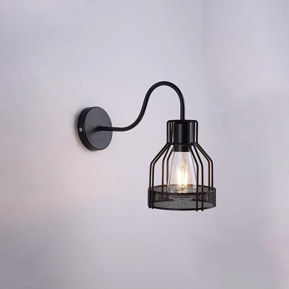 Alessio Wall Lamp Vintage/Antique, Metal, Black, Hallway