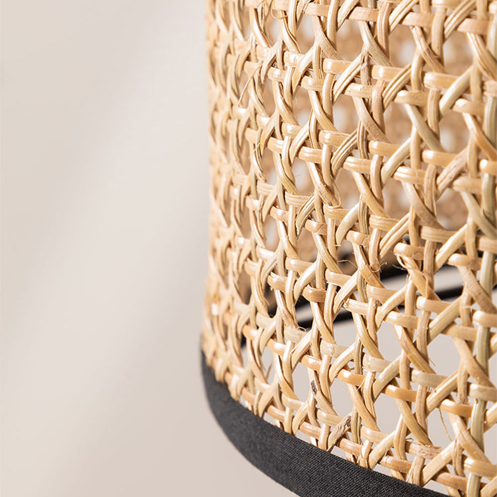 Ritta Natural Tripod Floor Lamp, Rattan/Willow Weave