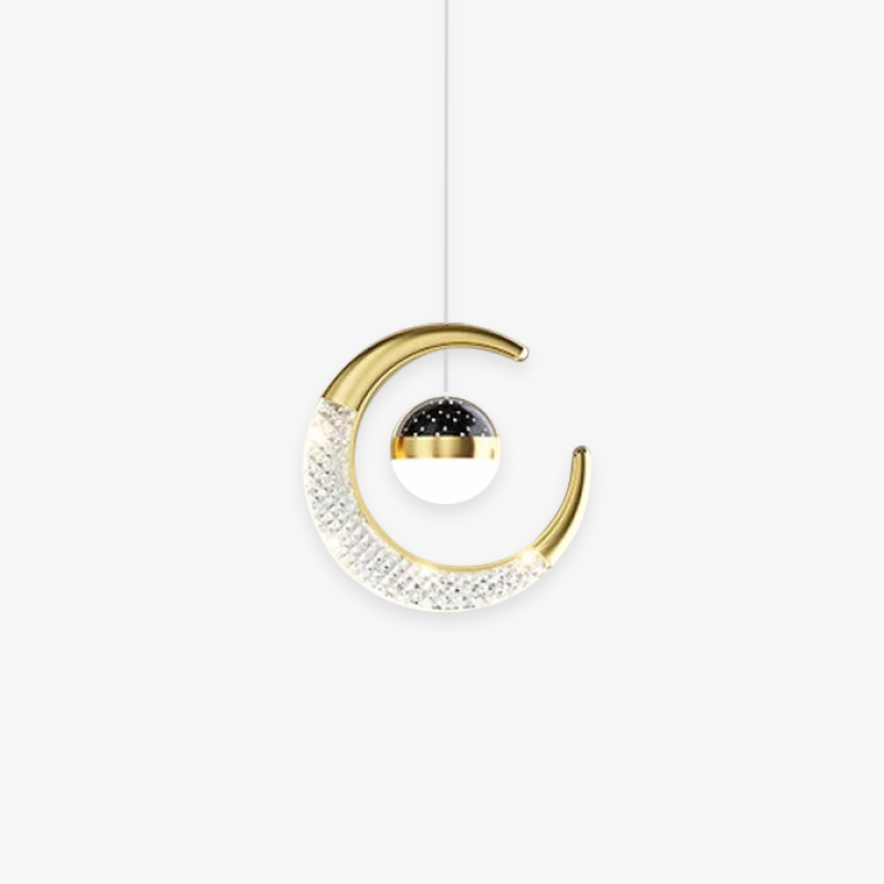 Madina Modern LED Pendant Light Starry, Black/Gold