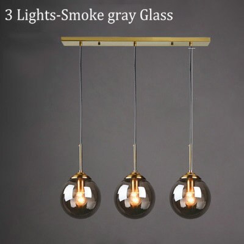 Valentina Designer Bubble Glass Pendant Light Smoke/Clear/Amber