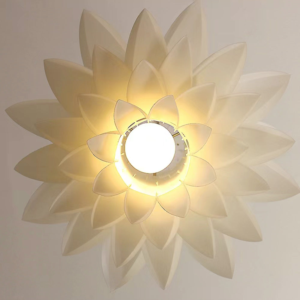 Bella Nordic Minimalist Lotus Pendant Light, Metal/PVC, White